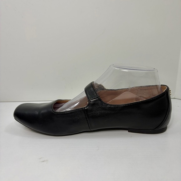 Sam & Libby Fredi Black Mary Jane Gold Buckle Leather Flats Size 8 1/2 - Picture 12 of 16